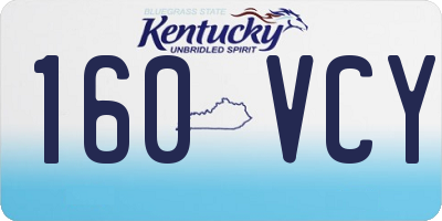 KY license plate 160VCY