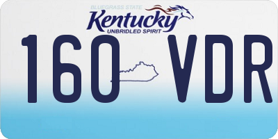 KY license plate 160VDR
