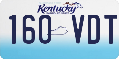 KY license plate 160VDT