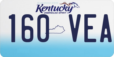 KY license plate 160VEA