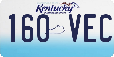 KY license plate 160VEC