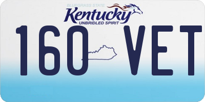 KY license plate 160VET