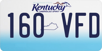 KY license plate 160VFD