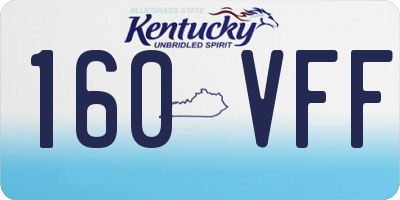 KY license plate 160VFF