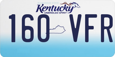 KY license plate 160VFR