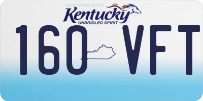 KY license plate 160VFT