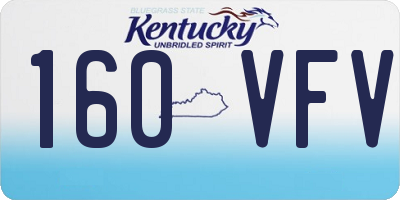 KY license plate 160VFV