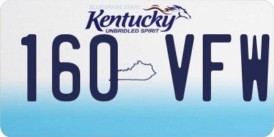 KY license plate 160VFW