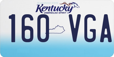 KY license plate 160VGA