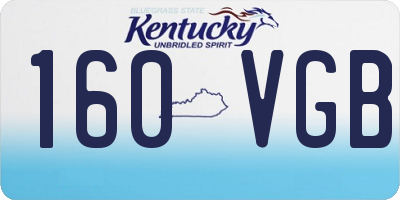 KY license plate 160VGB