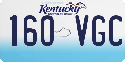 KY license plate 160VGC