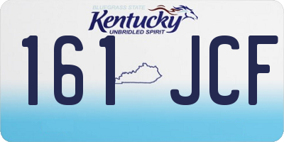 KY license plate 161JCF