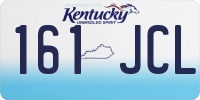 KY license plate 161JCL