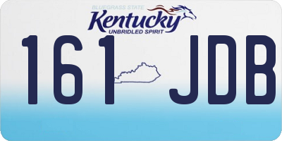 KY license plate 161JDB