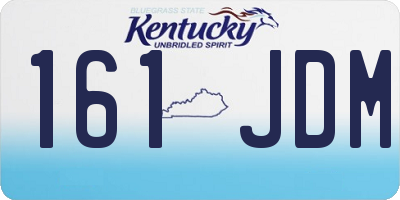 KY license plate 161JDM