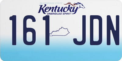 KY license plate 161JDN