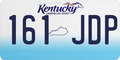 KY license plate 161JDP