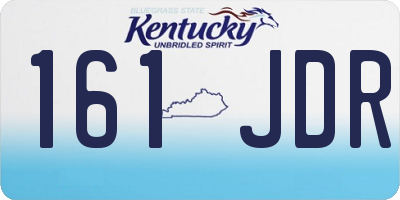 KY license plate 161JDR