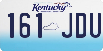 KY license plate 161JDU
