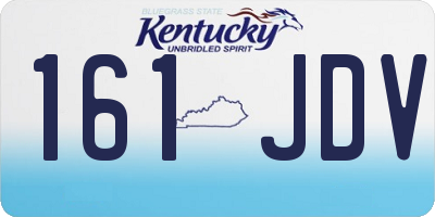 KY license plate 161JDV