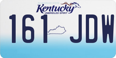 KY license plate 161JDW