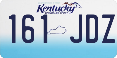 KY license plate 161JDZ