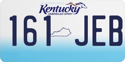 KY license plate 161JEB