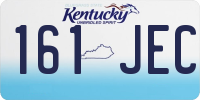 KY license plate 161JEC
