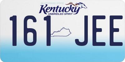 KY license plate 161JEE