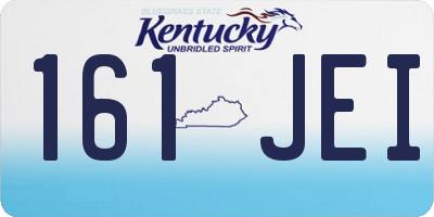 KY license plate 161JEI
