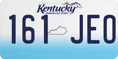 KY license plate 161JEO