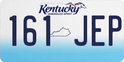 KY license plate 161JEP