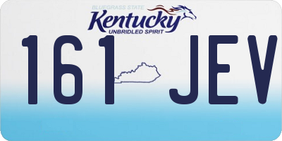 KY license plate 161JEV