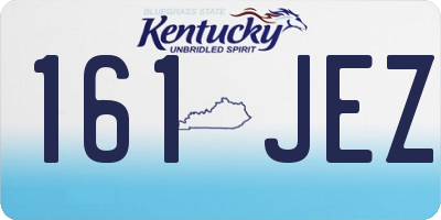 KY license plate 161JEZ