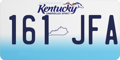 KY license plate 161JFA