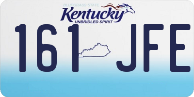 KY license plate 161JFE