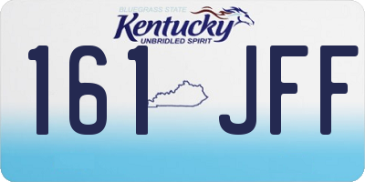 KY license plate 161JFF