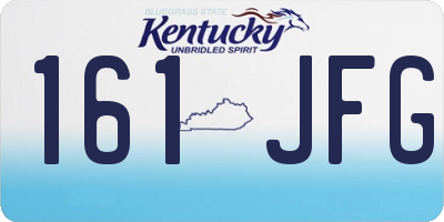 KY license plate 161JFG