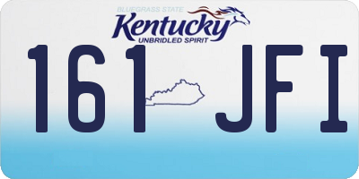 KY license plate 161JFI
