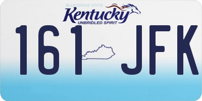 KY license plate 161JFK
