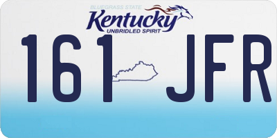 KY license plate 161JFR