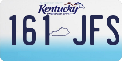KY license plate 161JFS