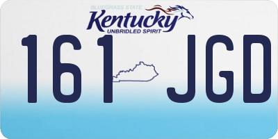 KY license plate 161JGD