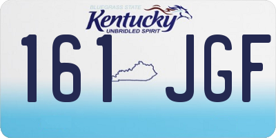 KY license plate 161JGF