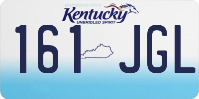 KY license plate 161JGL