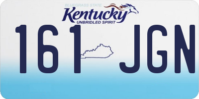 KY license plate 161JGN