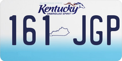 KY license plate 161JGP