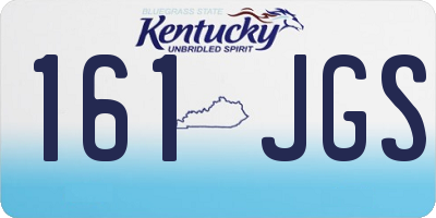 KY license plate 161JGS