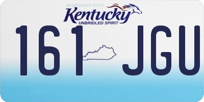 KY license plate 161JGU
