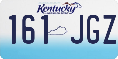 KY license plate 161JGZ